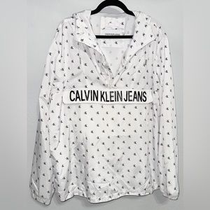 Calvin Klein CK Logo Windbreaker Hooded Jacket